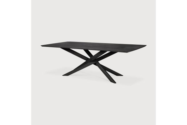 MIKADO DINING TABLE - VARNISHED OAK - BLACK