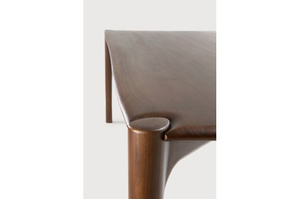 PI DINING TABLE - VARNISHED TEAK - BROWN