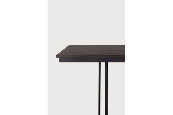 TACET DINING TABLE - VARNISHED TEAK - DARK BROWN