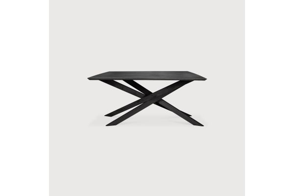 MIKADO DINING TABLE - VARNISHED OAK - BLACK
