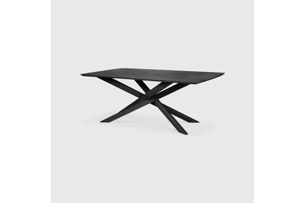 MIKADO DINING TABLE - VARNISHED OAK - BLACK