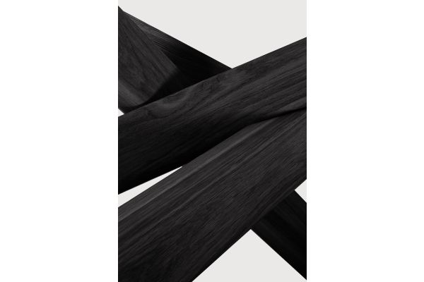 MIKADO DINING TABLE - VARNISHED OAK - BLACK