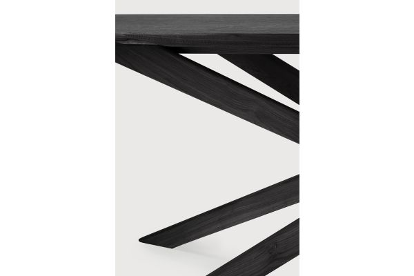 MIKADO DINING TABLE - VARNISHED OAK - BLACK