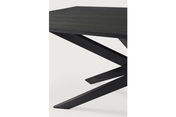 MIKADO DINING TABLE - VARNISHED OAK - BLACK