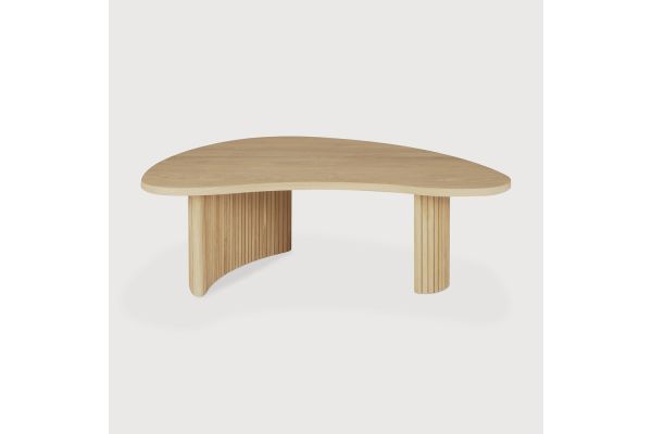 BOOMERANG COFFEE TABLE - OAK - PEBBLE SHAPE 