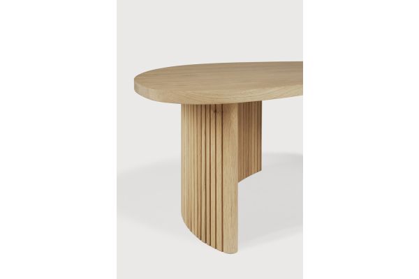BOOMERANG COFFEE TABLE - OAK - PEBBLE SHAPE 