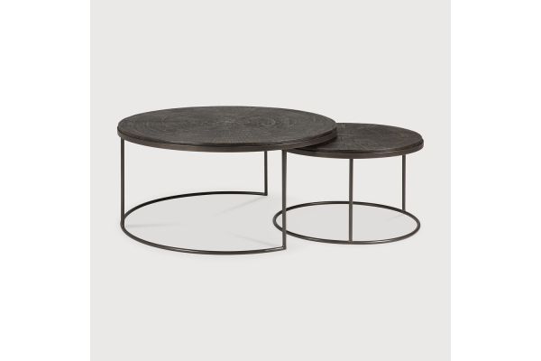 NESTING COFFEE TABLE - VARNISHED MINERALS - SLICE 