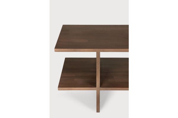 KABUKI SIDE TABLE - VARNISHED TEAK - BROWN