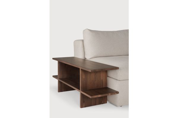 KABUKI SIDE TABLE - VARNISHED TEAK - BROWN