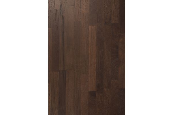 OBLIC SIDE TABLE - VARNISHED TEAK - BROWN - ROUND 