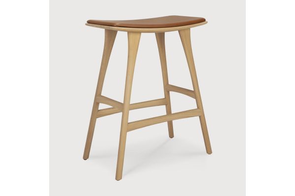 OSSO COUNTER STOOL - VARNISHED OAK 