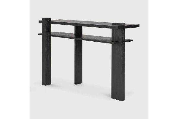 ABSTRACT CONSOLE - VARNISHED TEAK - BLACK 