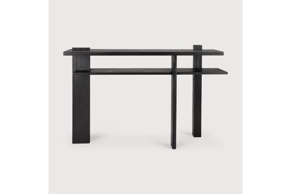 ABSTRACT CONSOLE - VARNISHED TEAK - BLACK 