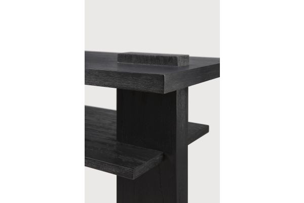 ABSTRACT CONSOLE - VARNISHED TEAK - BLACK 