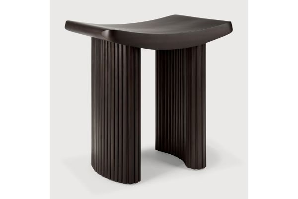ROLLER MAX STOOL - VARNISHED MAHOGANY - DARK BROWN