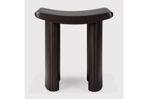 ROLLER MAX STOOL - VARNISHED MAHOGANY - DARK BROWN