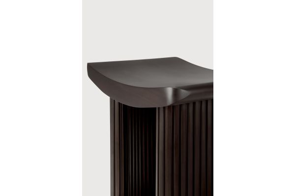 ROLLER MAX STOOL - VARNISHED MAHOGANY - DARK BROWN