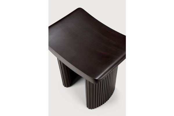 ROLLER MAX STOOL - VARNISHED MAHOGANY - DARK BROWN