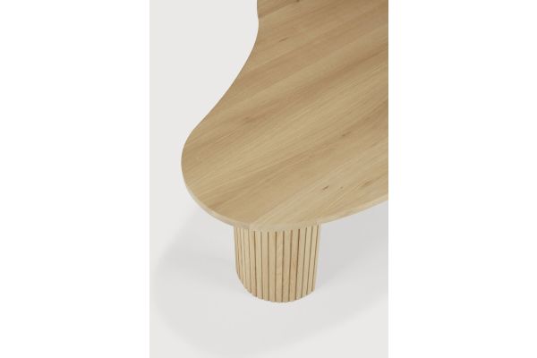 BOOMERANG COFFEE TABLE - OAK - PEBBLE SHAPE 