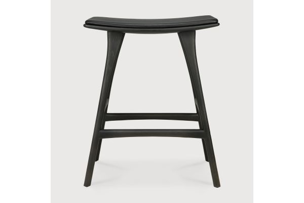 OSSO COUNTER STOOL - VARNISHED OAK - BLACK 