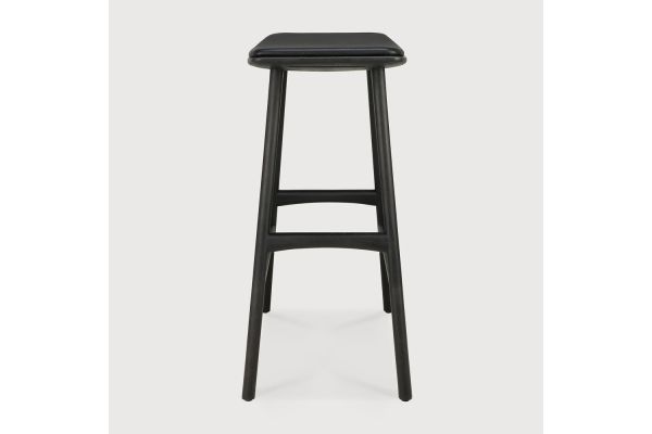 OSSO COUNTER STOOL - VARNISHED OAK - BLACK 
