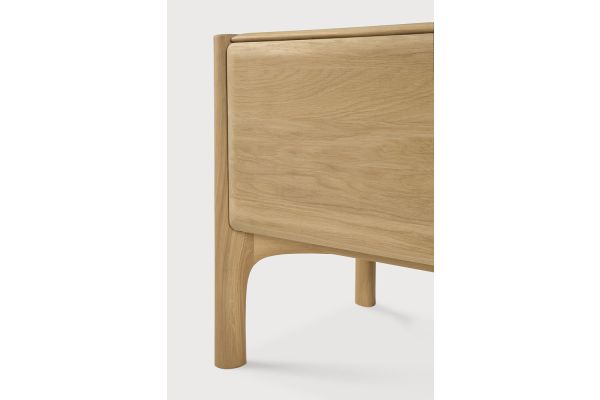 PI TV CUPBOARD - OAK - 1 FLIP-DOWN DOOR - 2 DRAWER