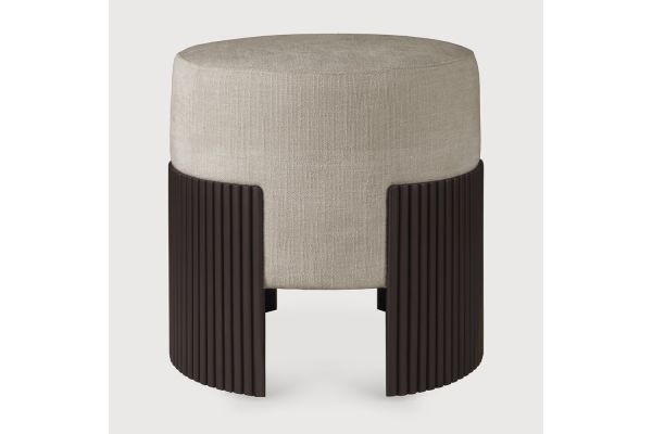 ROLLER MAX POUF - VARNISHED MAHOGANY - DARK BROWN 