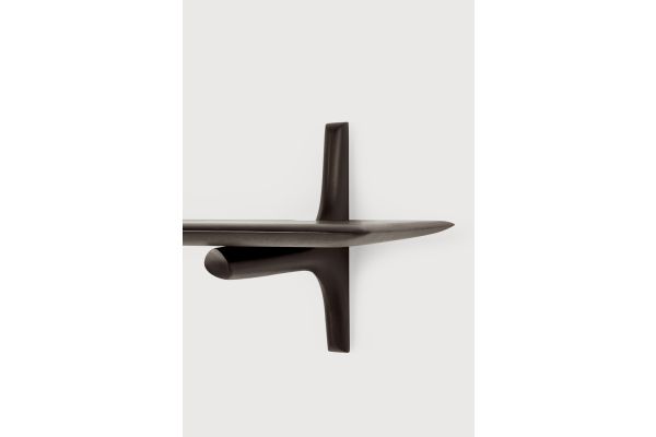 PI WALL SHELF - VARNISHED MAHOGANY - DARK BROWN 