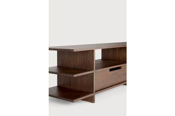 KABUKI TV CUPBOARD - VARNISHED TEAK - BROWN