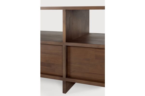 KABUKI TV CUPBOARD - VARNISHED TEAK - BROWN