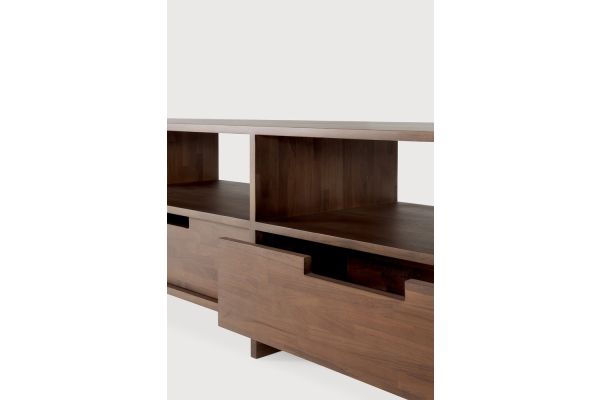 KABUKI TV CUPBOARD - VARNISHED TEAK - BROWN