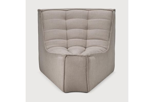 N701 MODULAR SOFA - ECRU ECO FABRIC - 45° ROUND 