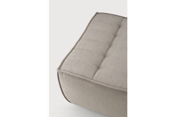 N701 FOOTSTOOL - ECRU ECO FABRIC 70 x 70 x 43	