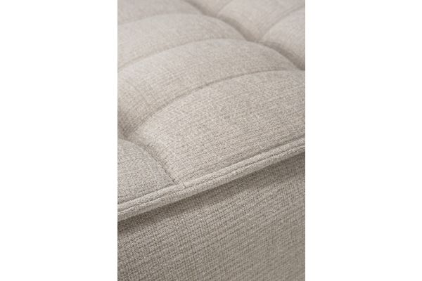 N701 FOOTSTOOL - ECRU ECO FABRIC 70 x 70 x 43	