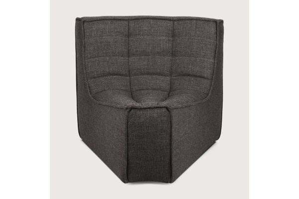 ETHNICRAFT N701 SOFA-ROUND CORNER-DARK GREY - 45° 
