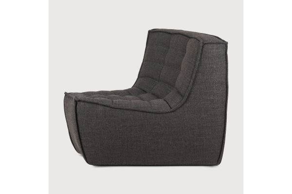 ETHNICRAFT N701 SOFA-ROUND CORNER-DARK GREY - 45° 