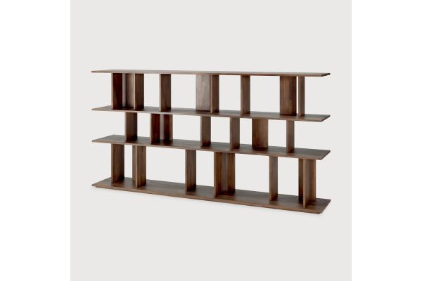 IRREGULAR RACK - VARNISHED TEAK - BROWN 
