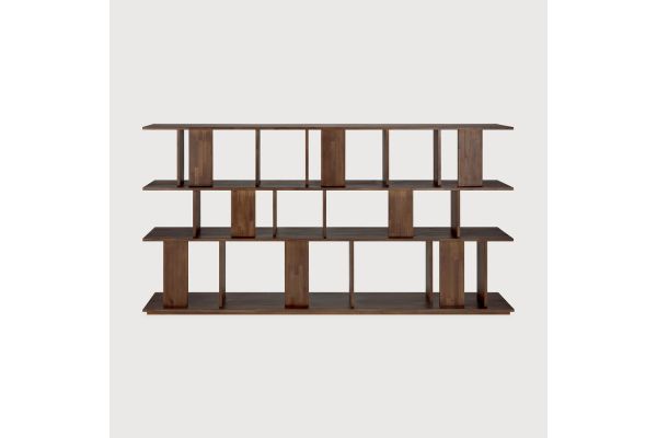 IRREGULAR RACK - VARNISHED TEAK - BROWN 