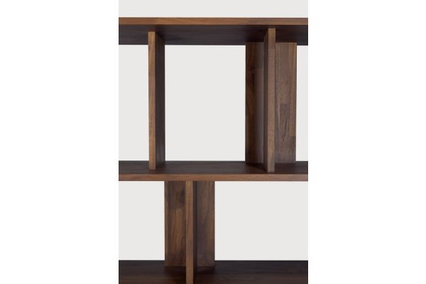 IRREGULAR RACK - VARNISHED TEAK - BROWN 