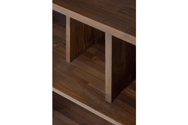 IRREGULAR RACK - VARNISHED TEAK - BROWN 