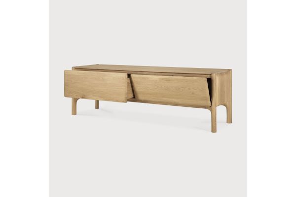 PI TV CUPBOARD - OAK - 1 FLIP-DOWN DOOR - 1 DRAWER