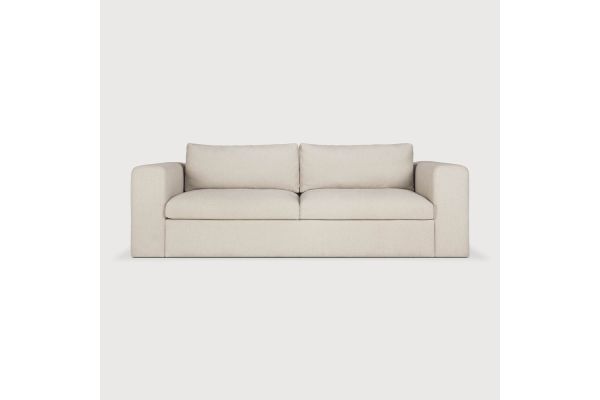 MELLOW SOFA - OFF WHITE ECO FABRIC - 3 SEATER 