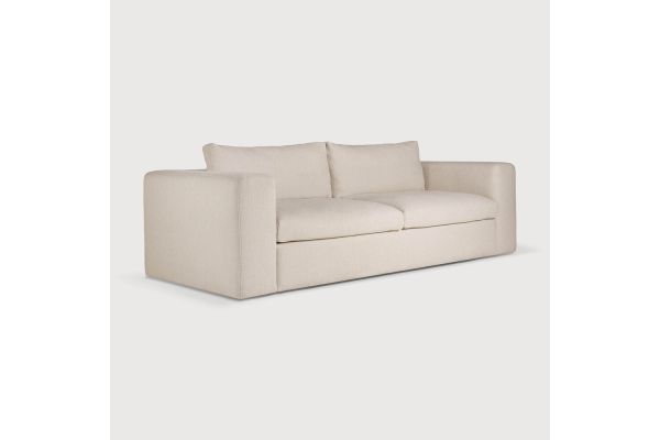MELLOW SOFA - OFF WHITE ECO FABRIC - 3 SEATER 