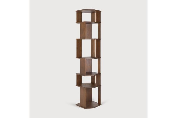 STAIRS COLUMN - VARNISHED TEAK - BROWN 