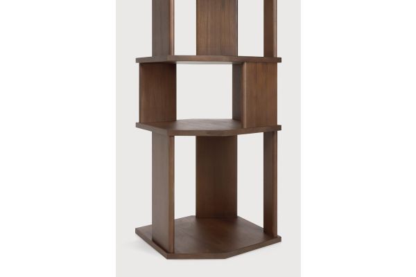 STAIRS COLUMN - VARNISHED TEAK - BROWN 