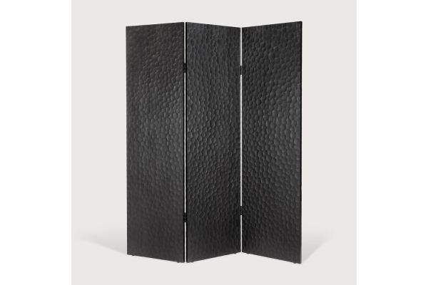 CHOPPED ROOM DIVIDER - VARNISHED MAHOGANY - BLACK 