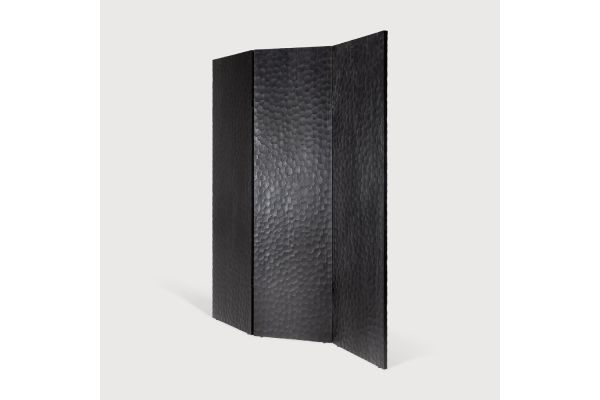 CHOPPED ROOM DIVIDER - VARNISHED MAHOGANY - BLACK 