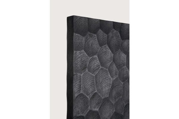 CHOPPED ROOM DIVIDER - VARNISHED MAHOGANY - BLACK 