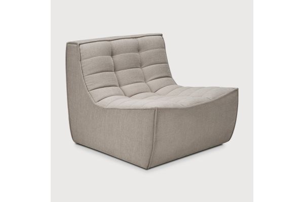 N701 MODULAR SOFA - ECRU ECO FABRIC - 1 SEATER 