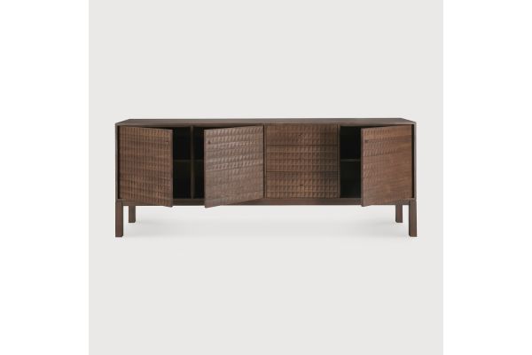 SONO SIDEBOARD - VARNISHED TEAK - LIGHT BROWN 